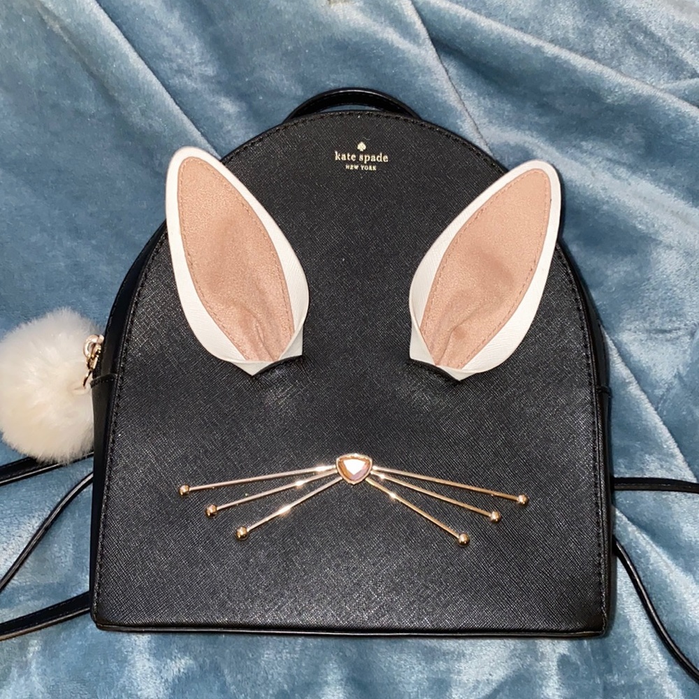 Kate spade black rabbit bag, used